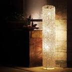 Floor Lamp | Wood & Rattan Vase-Shaped | White Or Brown