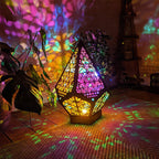 Floor Lamp | Wooden Boho North Star Projector & USB-Powered