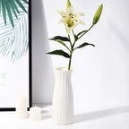 Flower Vase | Creative Textured Design & White Plastic