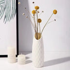 Flower Vase | Creative Textured Design & White Plastic
