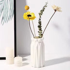 Flower Vase | Creative Textured Design & White Plastic