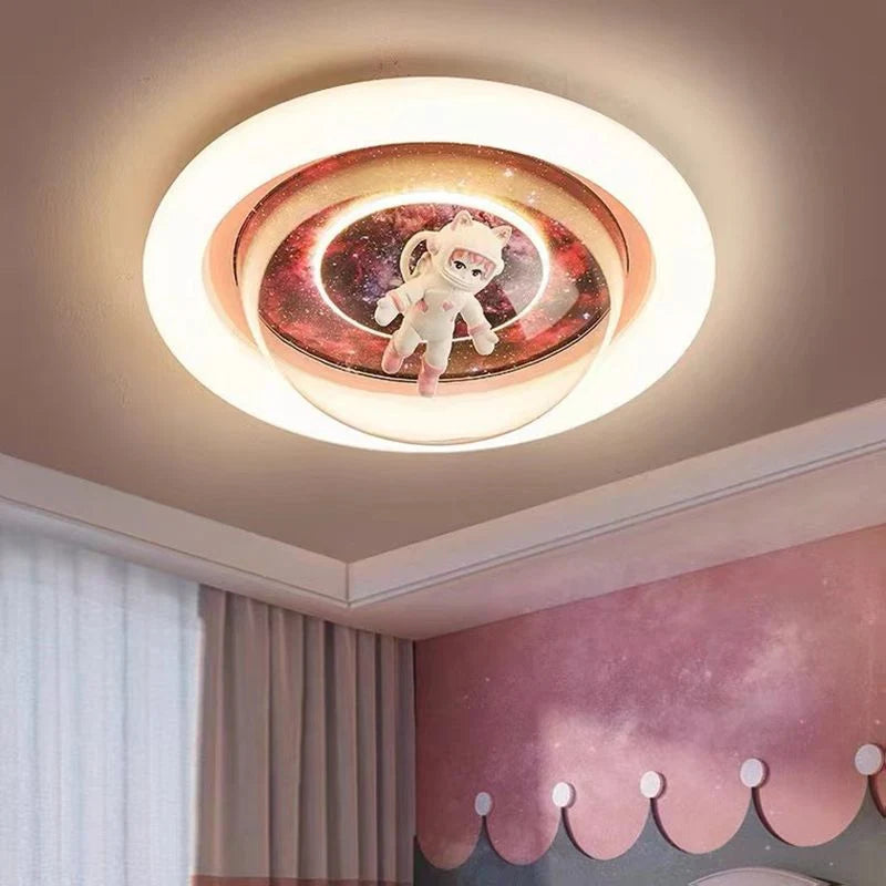 Flush Mount Ceiling Light | Astronaut Motif & 3-Colour Dimmable