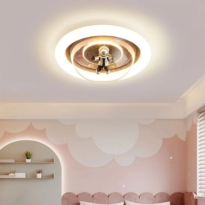 Flush Mount Ceiling Light | Astronaut Motif & 3-Colour Dimmable