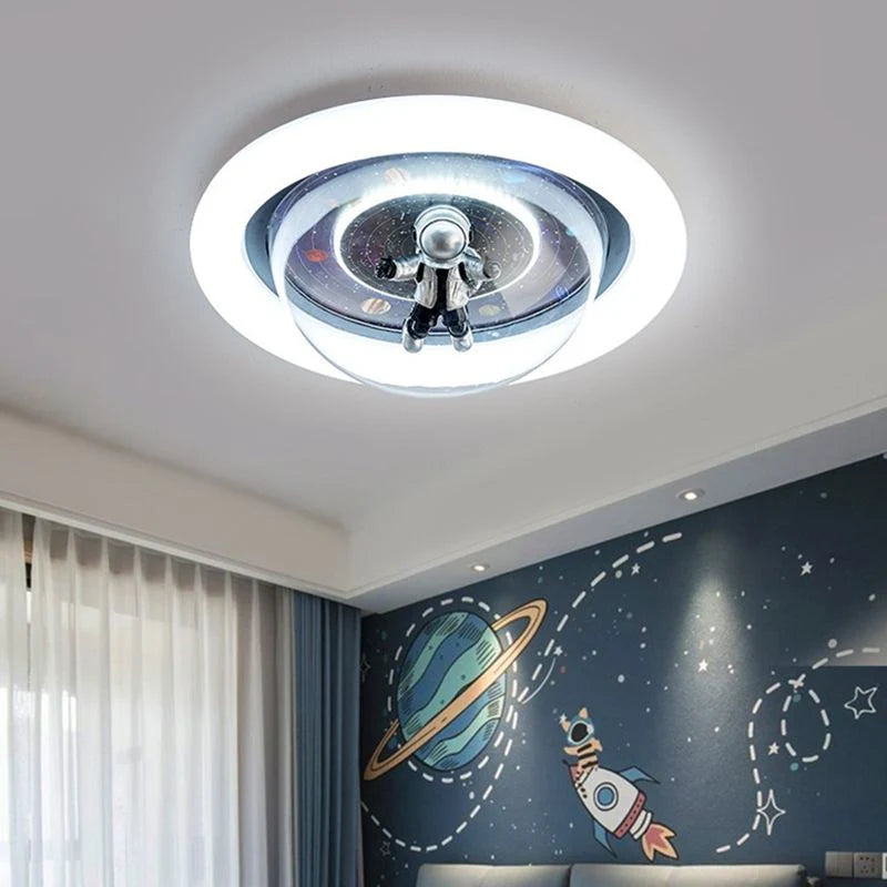Flush Mount Ceiling Light | Astronaut Motif & 3-Colour Dimmable