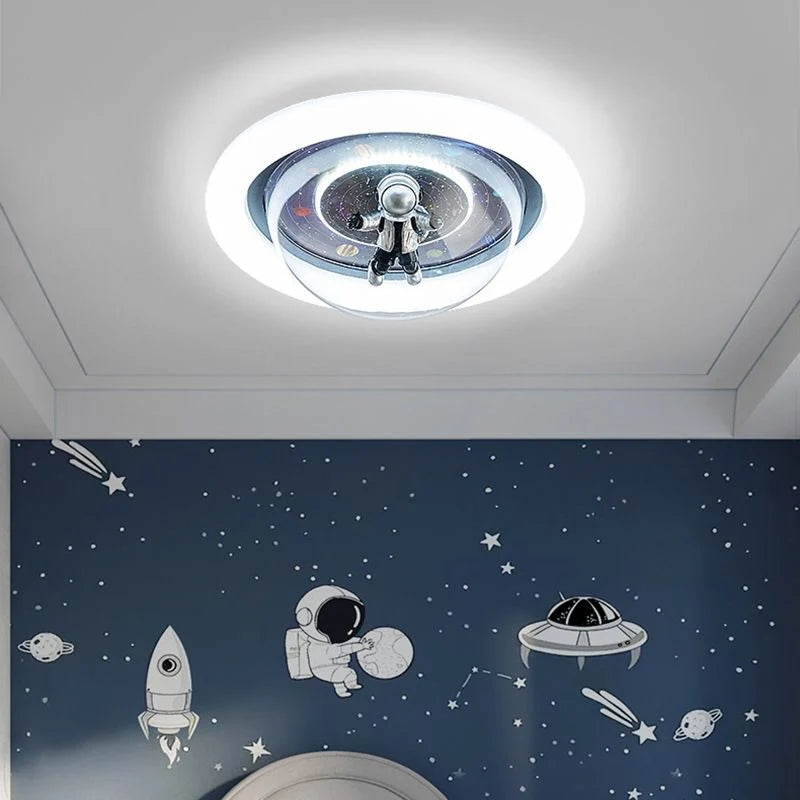 Flush Mount Ceiling Light | Astronaut Motif & 3-Colour Dimmable