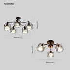 Flush Mount Ceiling Light | Black Metal & E27 Socket