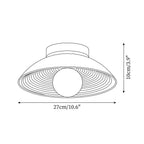 Flush Mount Ceiling Light | Dimmable & E26/E27 Socket | 27 cm Diameter