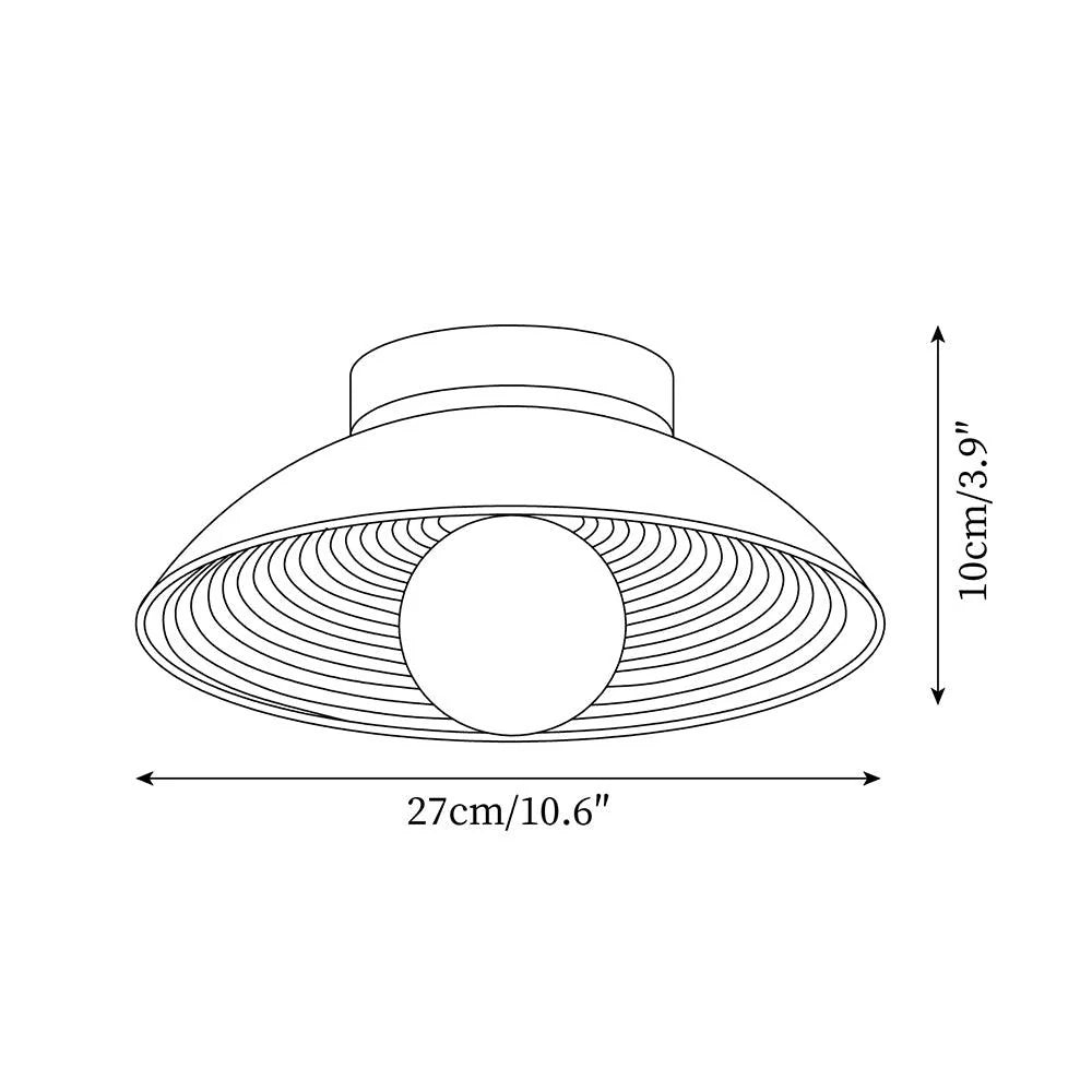 Flush Mount Ceiling Light | Dimmable & E26/E27 Socket | 27 cm Diameter