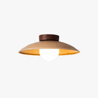 Flush Mount Ceiling Light | Dome Design Glass & Metal | Three-Color Switch
