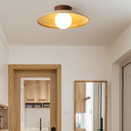 Flush Mount Ceiling Light | Dome Design Glass & Metal | Three-Color Switch
