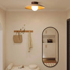 Flush Mount Ceiling Light | Dome Design Glass & Metal | Three-Color Switch