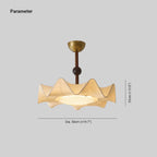 Flush Mount Ceiling Light | Floral Fabric Shade & Wood Accents | 50 cm Dia
