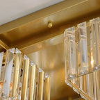 Flush Mount Ceiling Light | Metal & Acrylic Black & Gold Finish