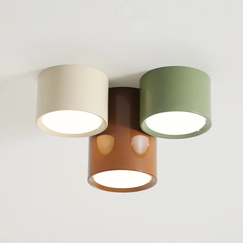 Flush Mount Ceiling Light | Minimalist Metal & Acrylic | Integrated LED