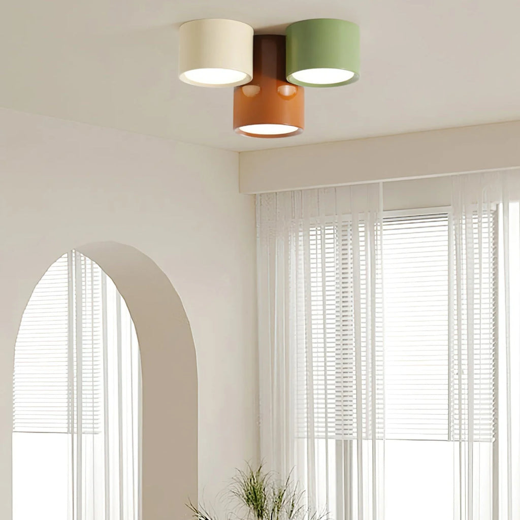 Flush Mount Ceiling Light | Minimalist Metal & Acrylic | Integrated LED