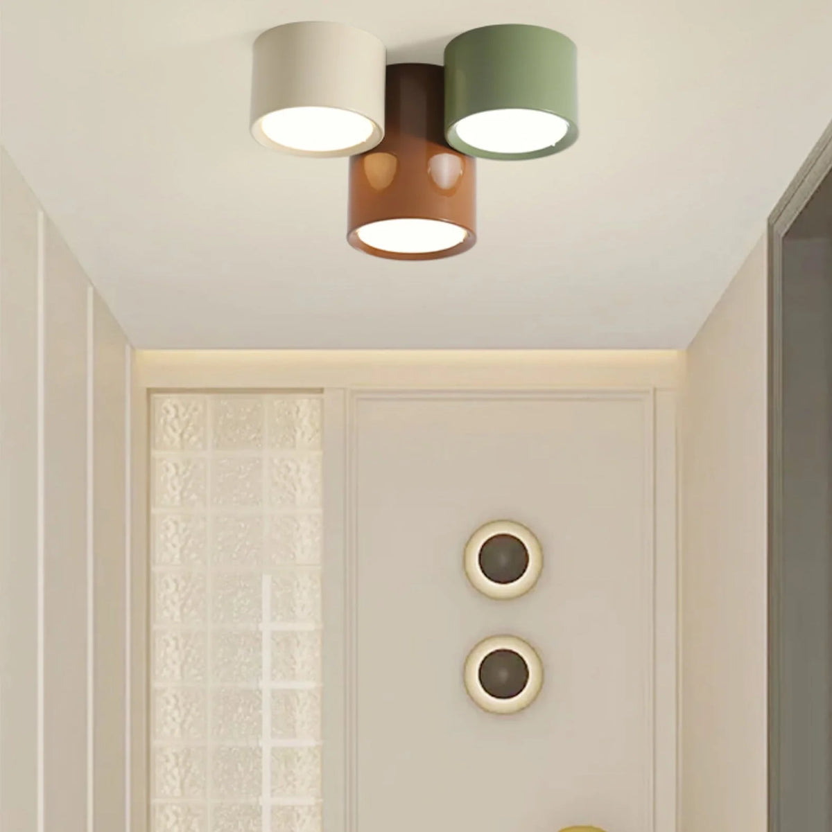 Flush Mount Ceiling Light | Minimalist Metal & Acrylic | Integrated LED