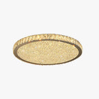 Flush Mount Ceiling Light | Octagonal Crystal Jewel & Metal