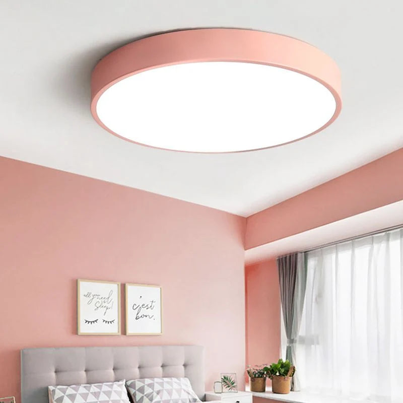 Flush Mount Ceiling Light | Round Dimmable LED | Multicolor
