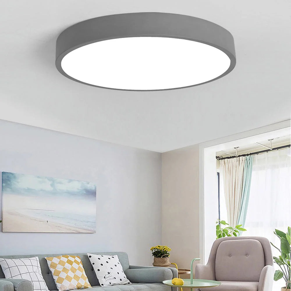 Flush Mount Ceiling Light | Round Dimmable LED | Multicolor