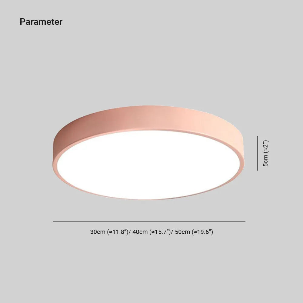 Flush Mount Ceiling Light | Round Dimmable LED | Multicolor