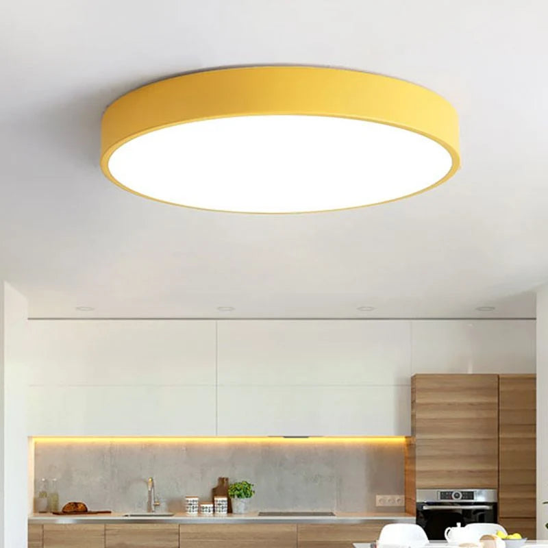 Flush Mount Ceiling Light | Round Dimmable LED | Multicolor