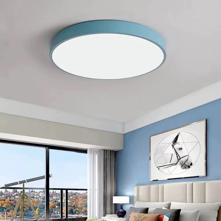 Flush Mount Ceiling Light | Round Dimmable LED | Multicolor