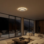 Flush Mount Ceiling Light | Round Slim LED Low-Profile | White & Black