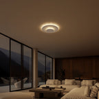 Flush Mount Ceiling Light | Round Slim LED Low-Profile | White & Black