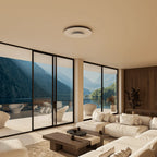 Flush Mount Ceiling Light | Round Slim LED Low-Profile | White & Black