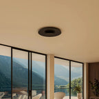 Flush Mount Ceiling Light | Round Slim LED Low-Profile | White & Black