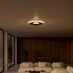 Flush Mount Ceiling Light | Round Slim LED Low-Profile | White & Black