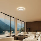 Flush Mount Ceiling Light | Round Slim LED Low-Profile | White & Black