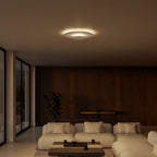Flush Mount Ceiling Light | Round Slim LED Low-Profile | White & Black
