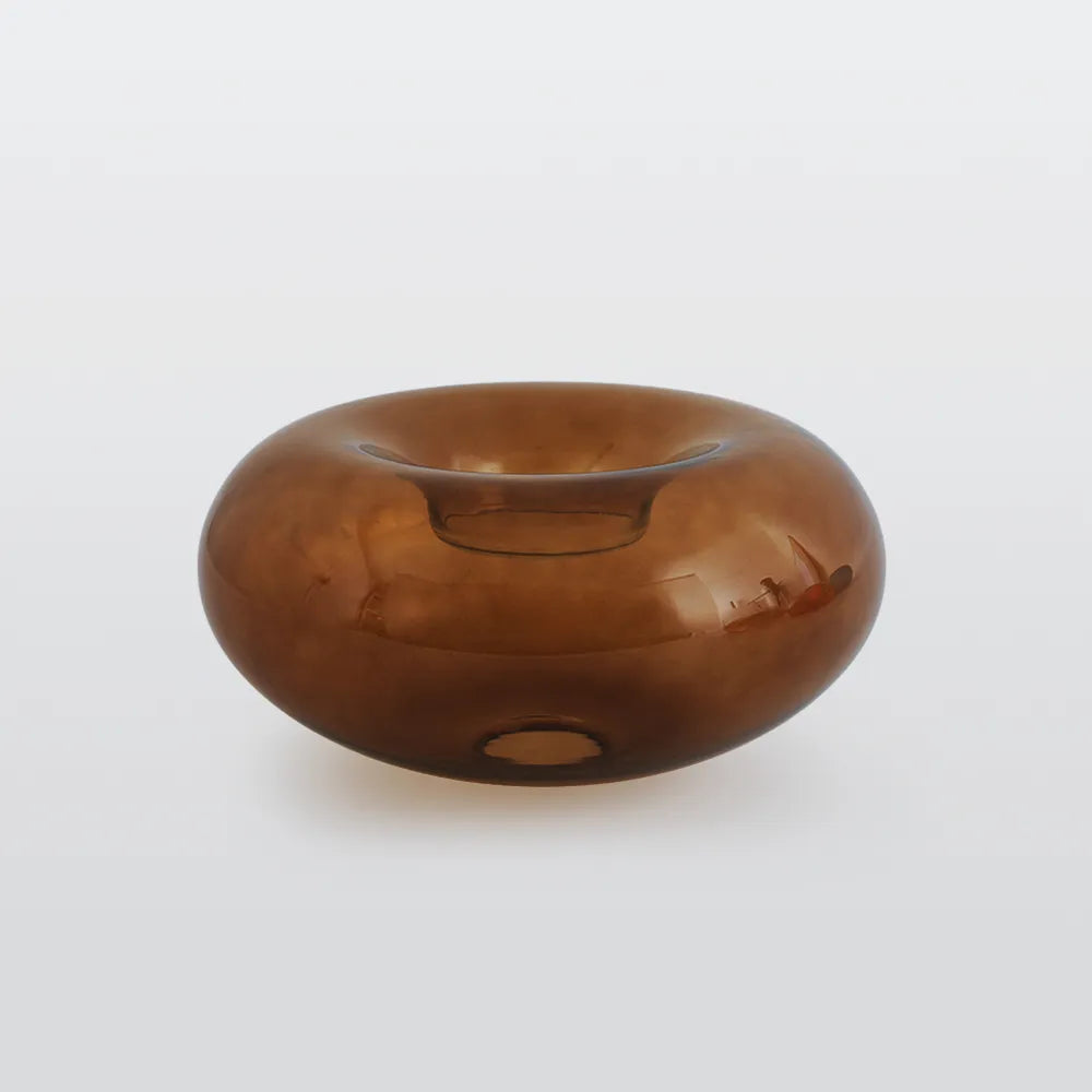 Flush Mount Ceiling Light | Smoked Glass & Metal