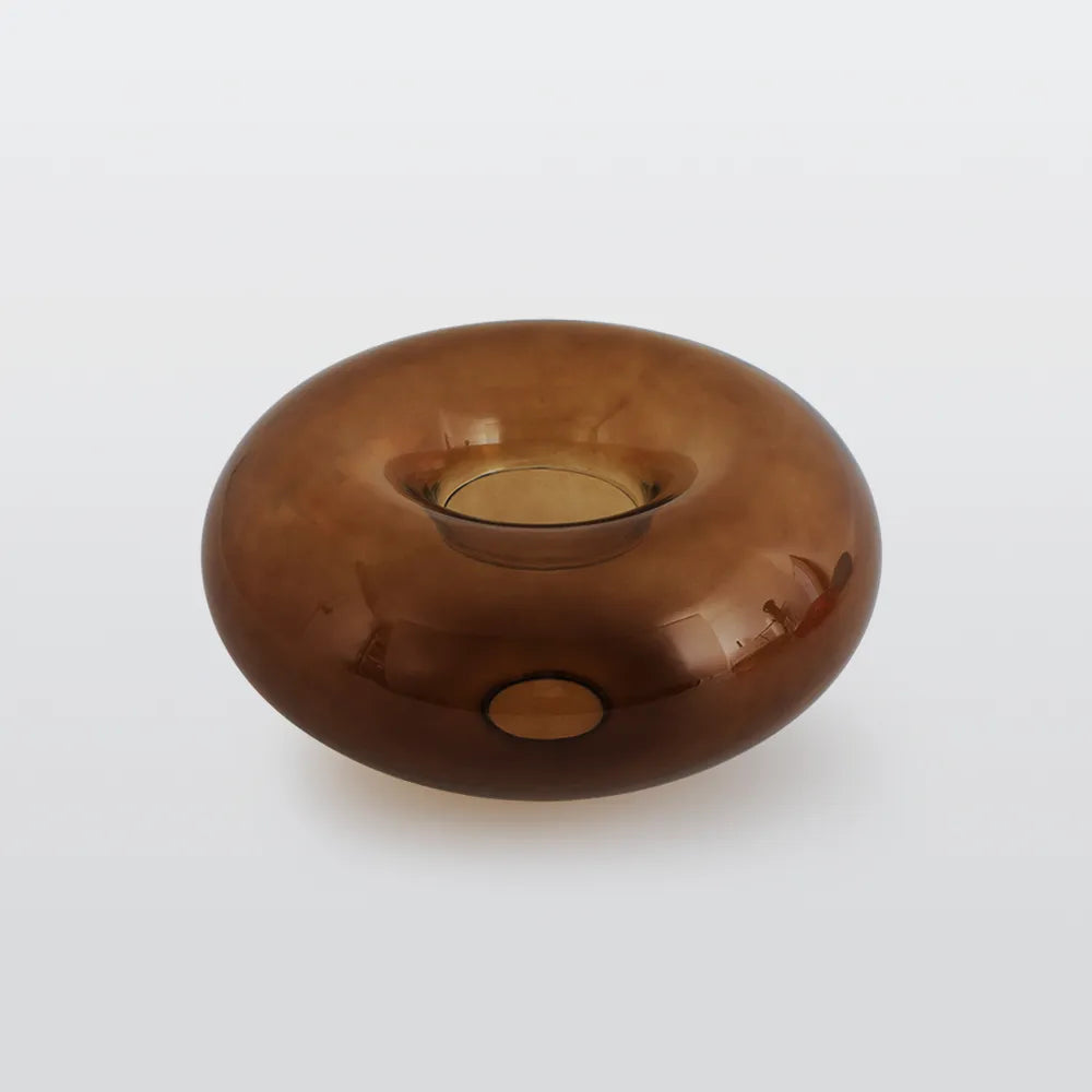 Flush Mount Ceiling Light | Smoked Glass & Metal