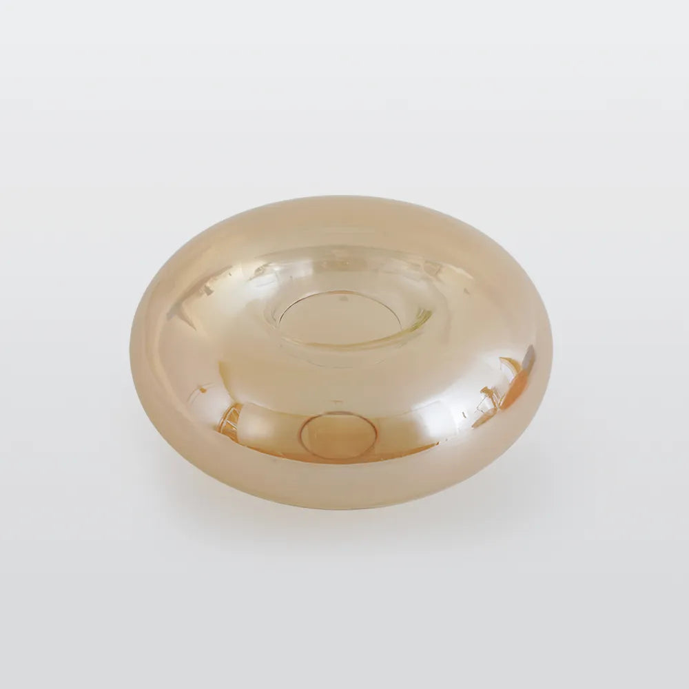 Flush Mount Ceiling Light | Smoked Glass & Metal