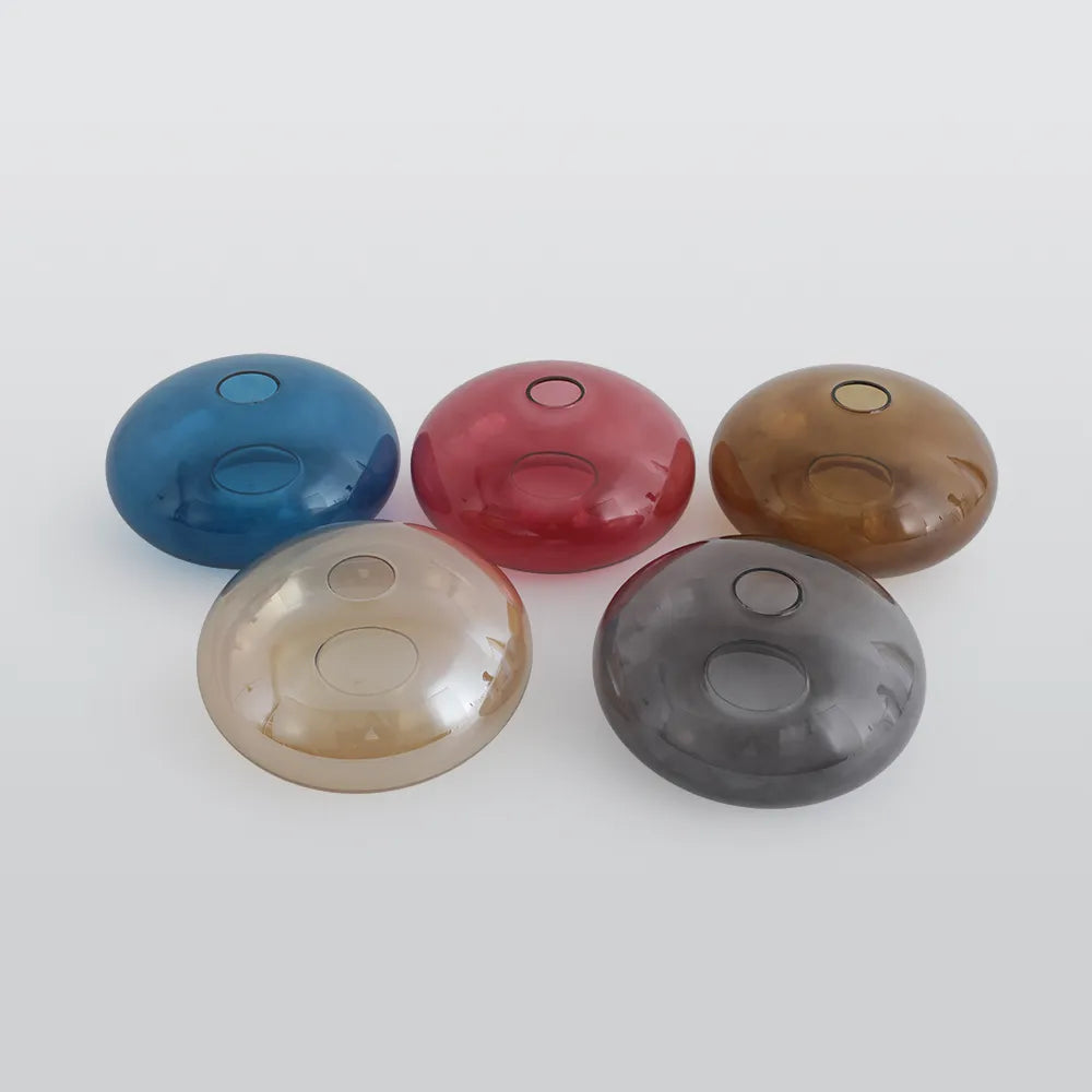 Flush Mount Ceiling Light | Smoked Glass & Metal