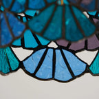 Flush Mount Ceiling Light | Stained Glass Shade & Metal Frame