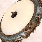 Flush Mount Ceiling Light | Tiffany-Style Resin & Glass