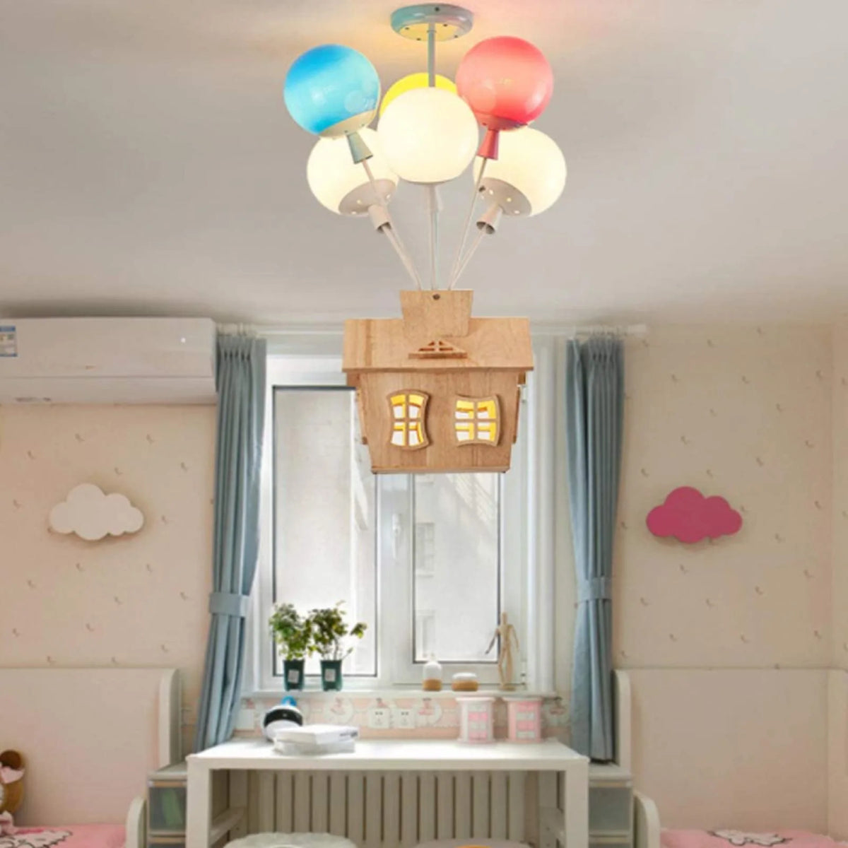 Flush Mount Ceiling Light | Whimsical Balloon Design | 6- or 8-Light