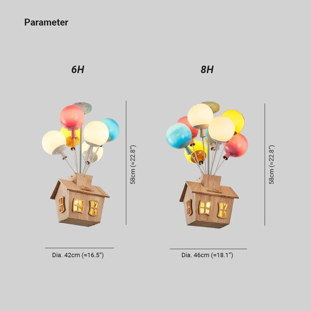 Flush Mount Ceiling Light | Whimsical Balloon Design | 6- or 8-Light