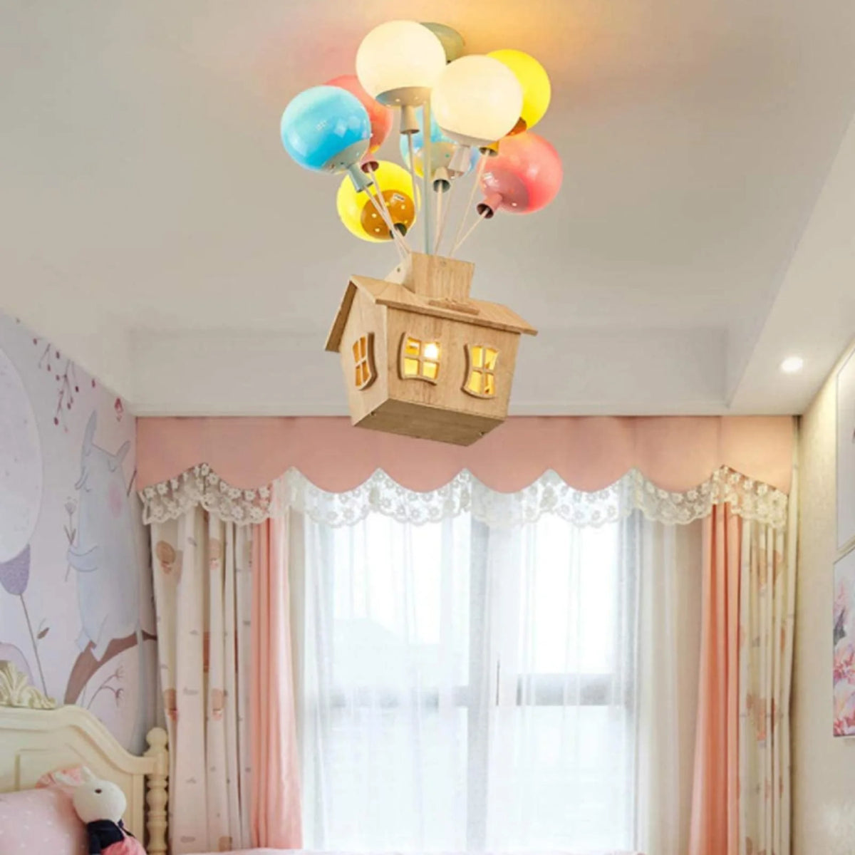 Flush Mount Ceiling Light | Whimsical Balloon Design | 6- or 8-Light