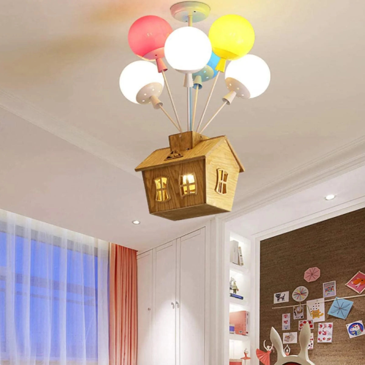 Flush Mount Ceiling Light | Whimsical Balloon Design | 6- or 8-Light