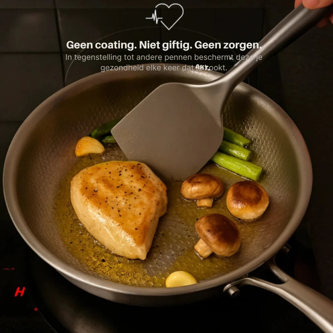 Frying Pan | Titanium & Hammered Finish, Non-Toxic & Induction Compatible