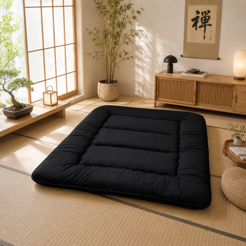 Futon Mattress | 4-Inch Quilted & Washable Polyester | Foldable