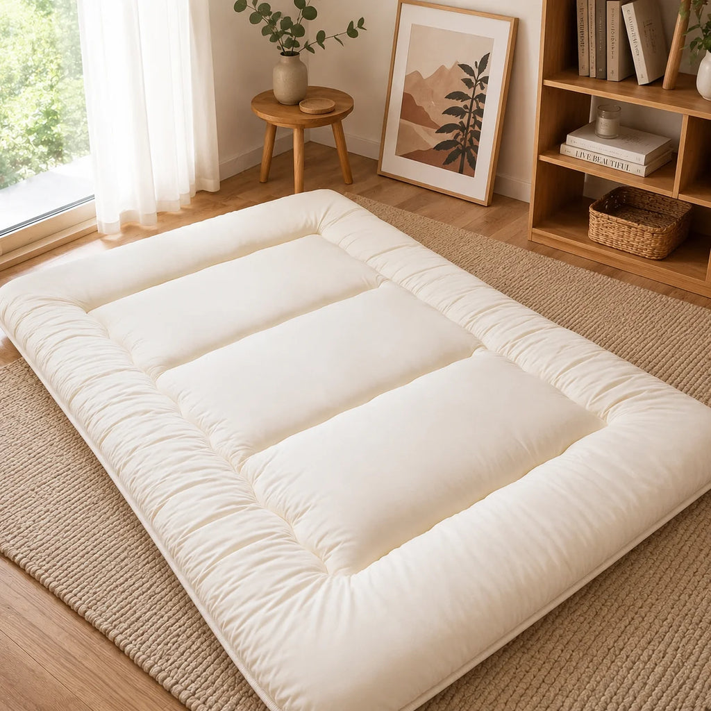 Futon Mattress | 4-Inch Quilted & Washable Polyester | Foldable