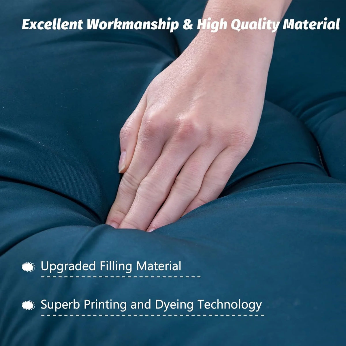 Futon Mattress | 4-Inch Quilted & Washable Polyester | Foldable