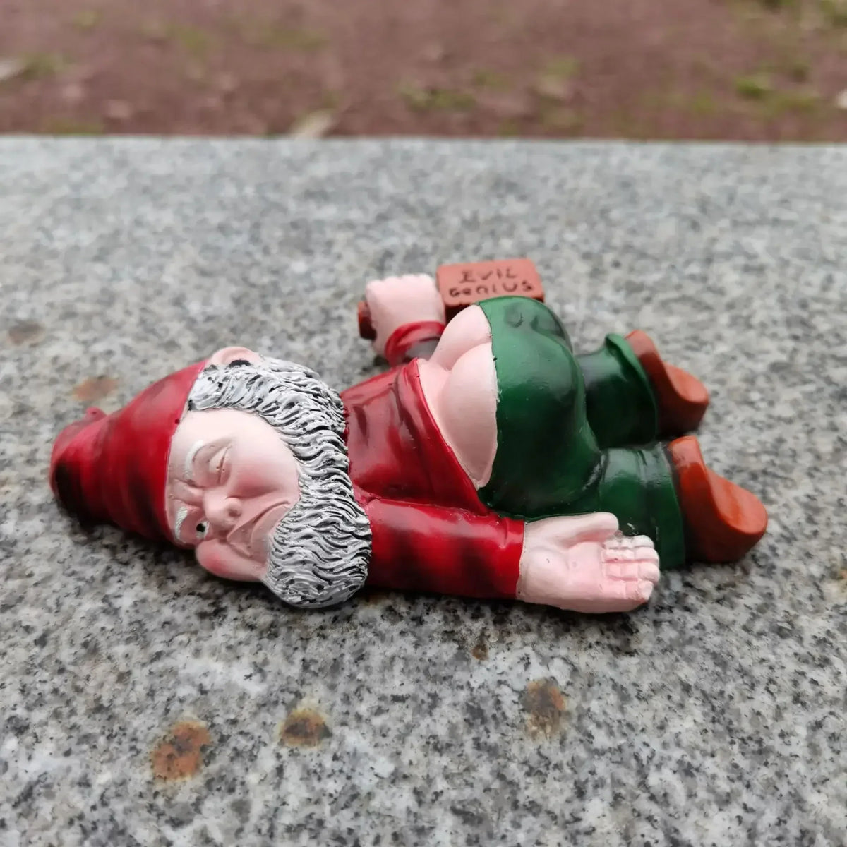 Garden Gnome Figurine | Humorous Reclining & Weather-Resistant Resin