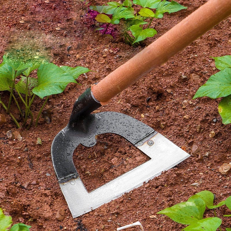 Garden Hoe | Hand-Forged Manganese Steel & Ergonomic Wooden Handle | Two Sizes
