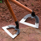Garden Hoe | Hand-Forged Manganese Steel & Ergonomic Wooden Handle | Two Sizes